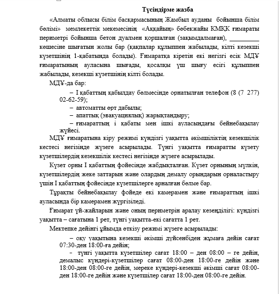 Терроризмге қарсы іс-шаралар ЖОСПАРЫ